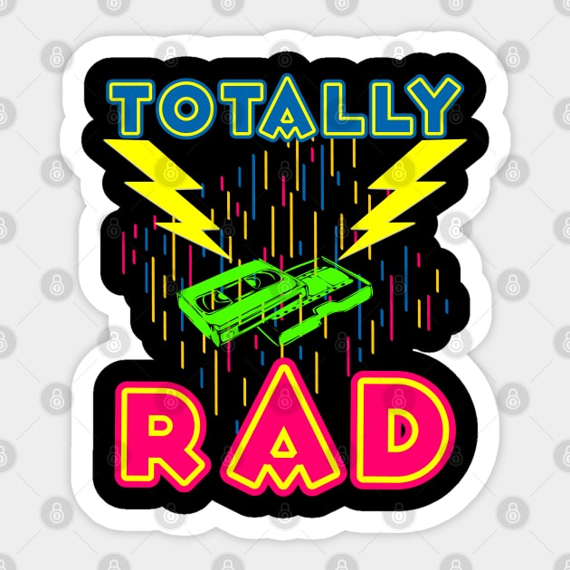 Totally Rad T-Shirt 1980s Great Vintage Eighties Party Gift Sticker by Ilyashop